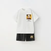 Disney Summer New Style Boys' Short Sleeved Orange T-shirt Shorts Two-piece Set Children's Breathable Casual Outfits Kids Top 5