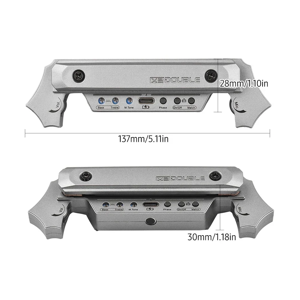 Guitar Wireless Pickup Rechargeable Wireless & Wired System for Electric Bass