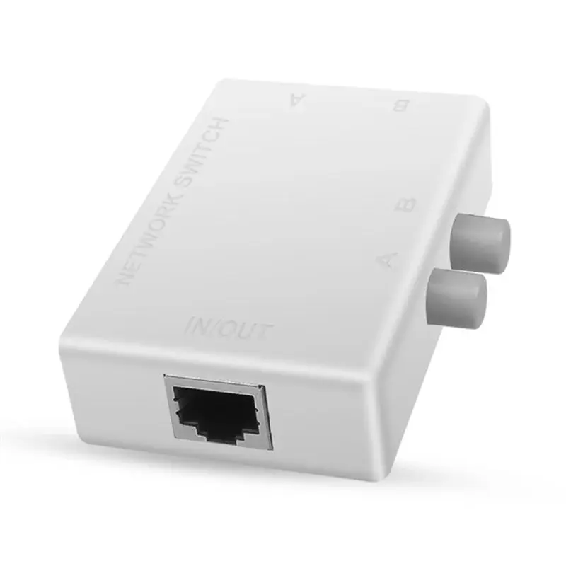 핫세일 1개 RJ45 네트워크 스위치 2포트 LAN 이더넷 네트워크 박스 스위처 RJ45 분배기 듀얼 2웨이 포트 수동 공유 스위치