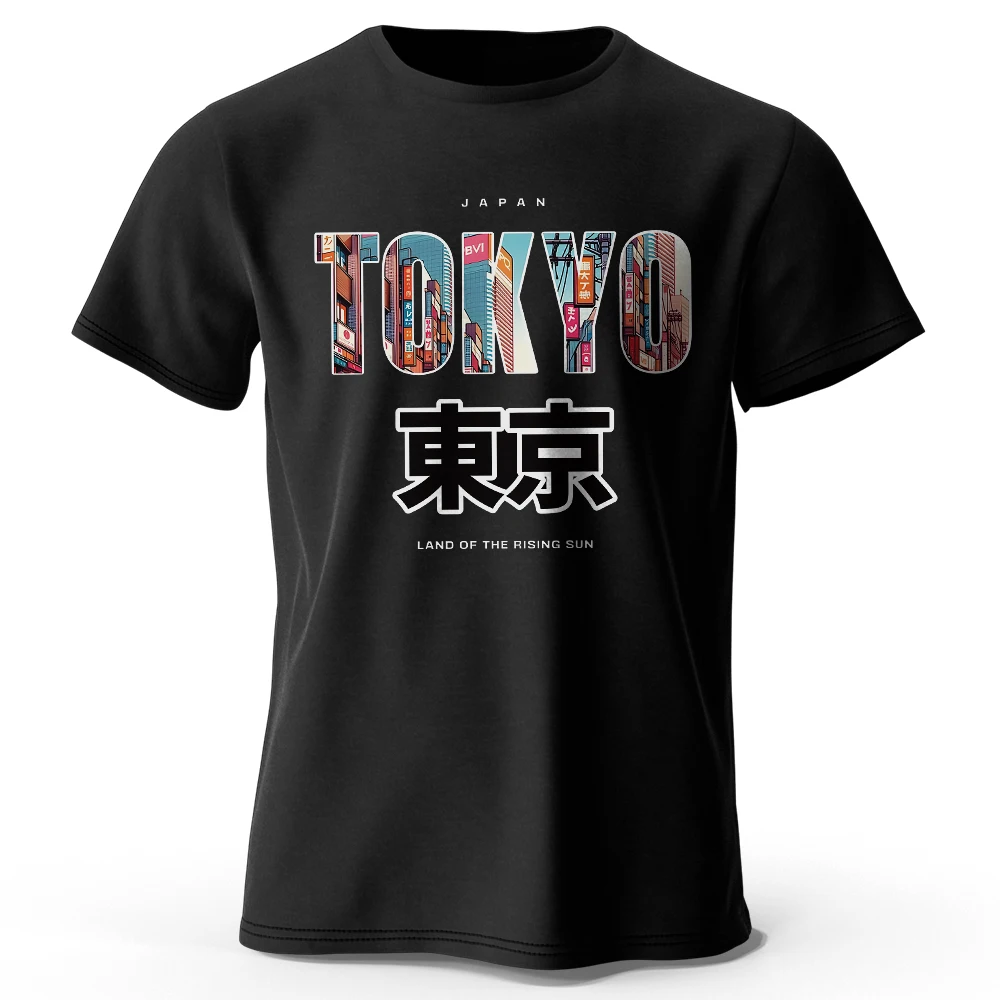 Cotton T-Shirt Tokyo Printed Round Neck Short Sleeve For Men & Women