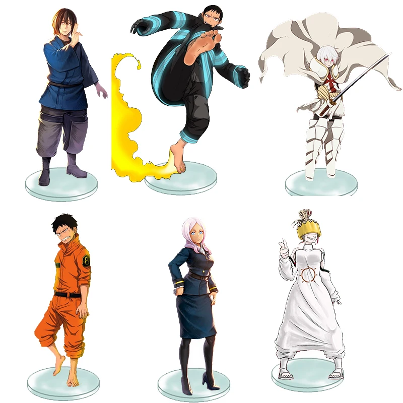 15CM Anime Fire Force Manga Personagens Cosplay Acrílico Suporte