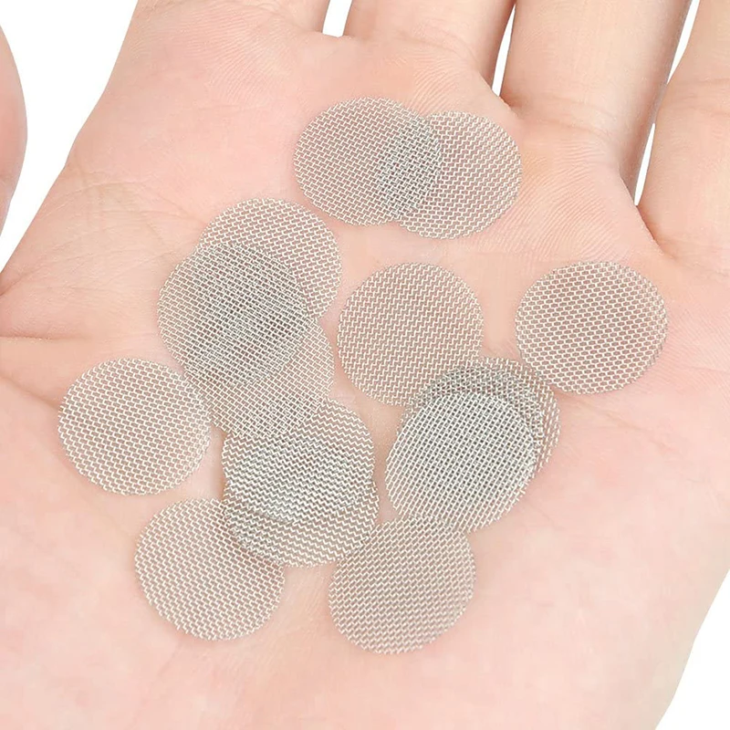 Hookah Accessories 50pcs Stainless Steel Hookah Filter Metal Wire Tobacco Pipe Screens Thick Multifunctional Smoking Accessories hookah accessories,smoking pipe filters