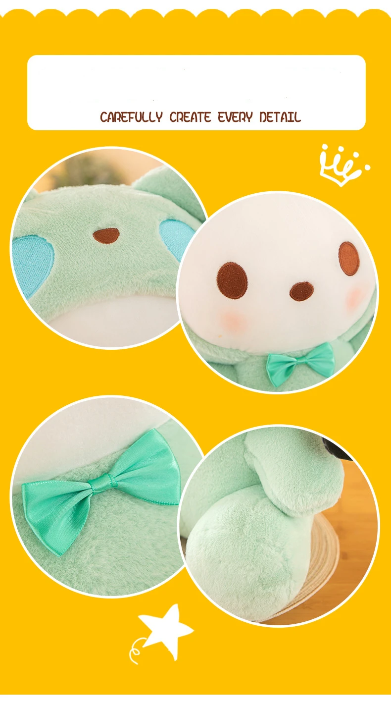 Cute Sanrio Plush Hello Kitty Kuromi Melody Toy Kawaii Cinnamoroll Big Ear Dog Soft Kids Gift