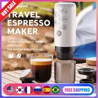 Wireless Electric Portable Espresso Coffee Machine for Car & Home Camping Coffee Maker 2-in-1 Capsule Powder Travel Coffee Maker 1