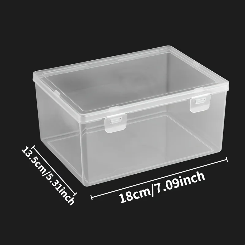 Büyük Şeffaf Plastik Saklama Kutusu - Ofis Malzemeleri/Dosyalar için İstiflenebilir, Ev/Okul/Ofis için İdeal, Dikdörtgen, Görünür Tasarım