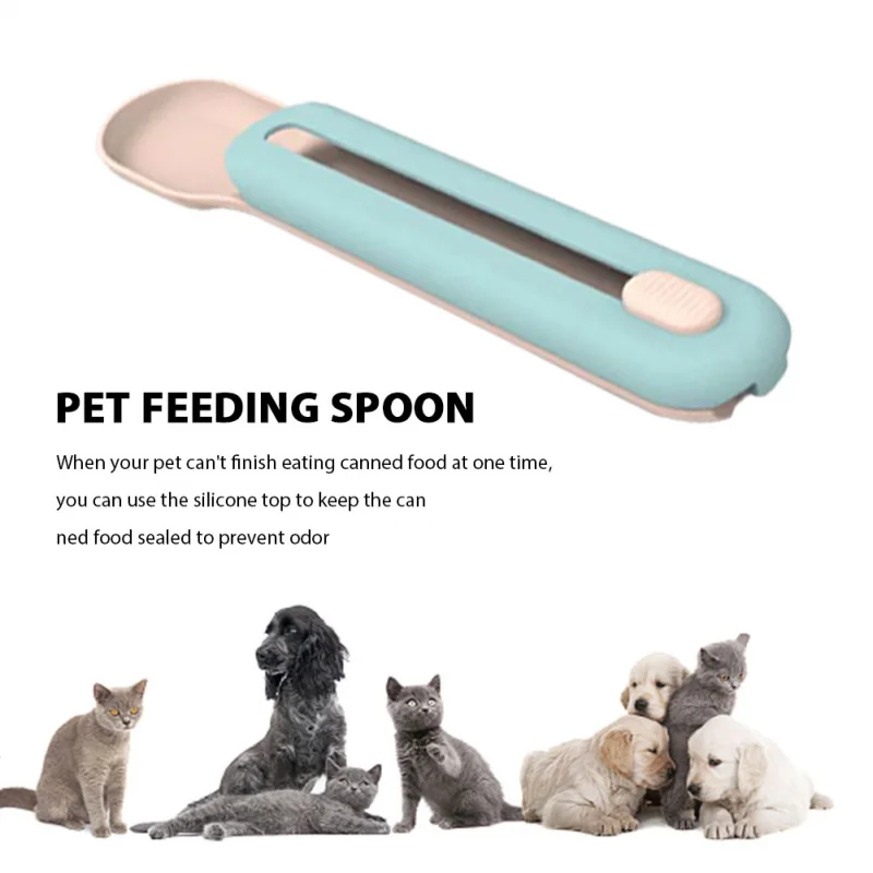 Pet Feed Spoon Food Scoop Cat Treat Bars Squeezer Cereal Dispenser Puppy Kitten Snack Liquid Food Scoop Kitty Treat Accessories