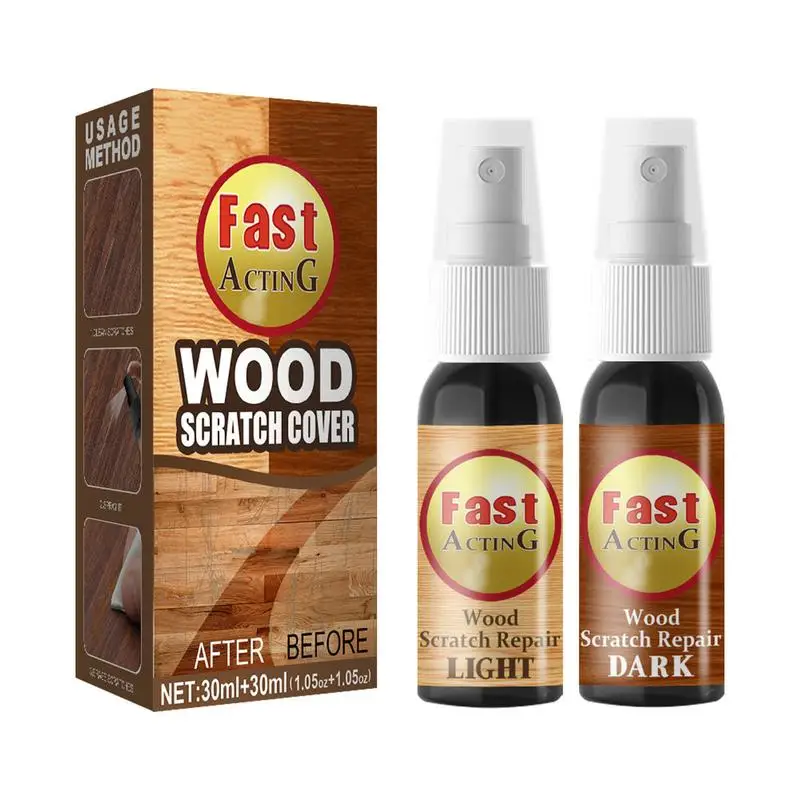 Wood Repair Kit Floor Wood Repair Furniture Paint Floor Complementary Color Spray Repair Wood Scratch Remover Acting Spray