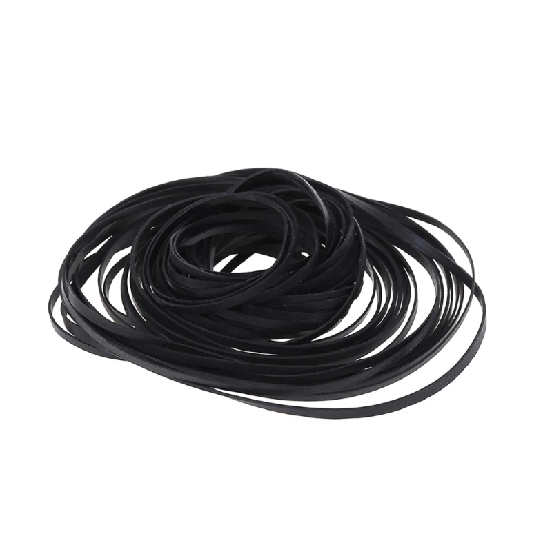 

200PCS Square Cassette Tape Machine Belt Rubber Belts 3mm Width 40-135mm Folded
