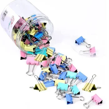 60 pezzi Mini clip per raccoglitori Clip per raccoglitori a colori Clip per carta piccola 15mm 5/8 pollici Clip per ufficio micro dimensioni per ufficio scolastico domestico
