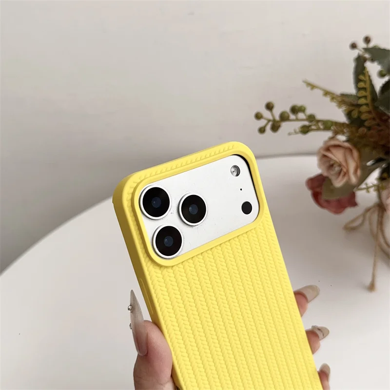 Elegant Woven Matte Shockproof Phone Case - Non-Slip Soft Protection Cover