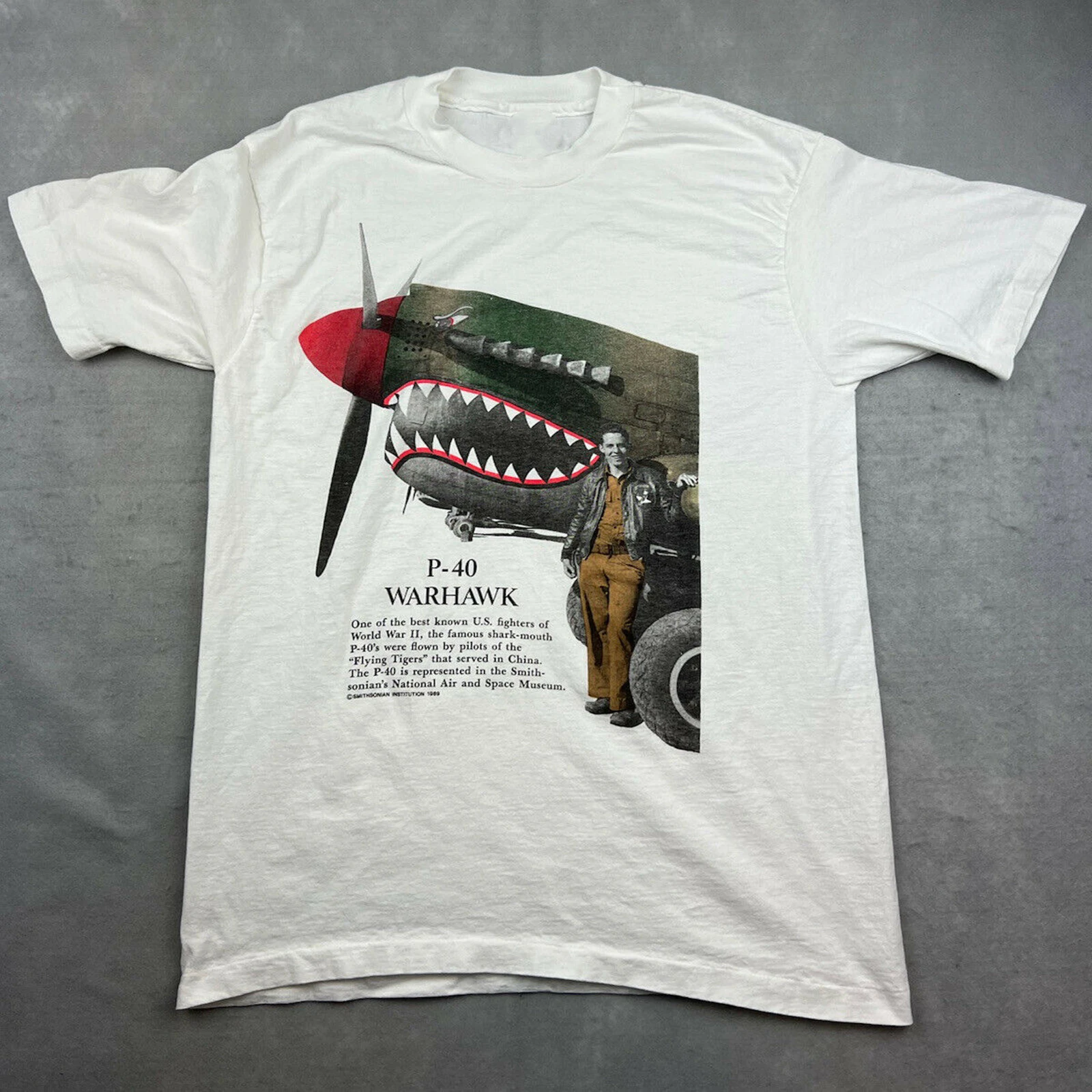 Vintage Flying Tigers P40 Warhawk Men's Cotton T-shirt S-3XL