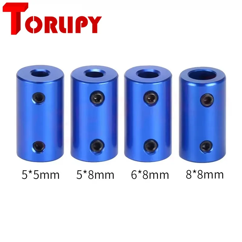 Flexible Aluminium-Kupplung, Bohrung 5 mm, 8 mm, 3D-Drucker-Teile, blau, flexible Wellenkupplung, Schraube, Schrittmotor, flexible Wellenkupplung