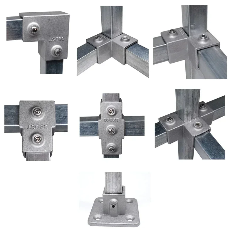 Square Tube OD 25x25mm Connection Piece Aluminum Alloy Elbow Three-way Square Pipe Fixed Joint Storage Rack Rack aluminum pipe joint