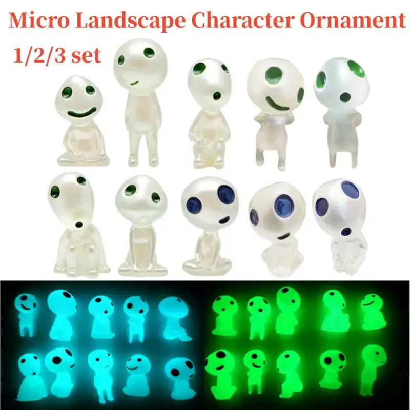 

Luminous Tree Elves Spirit Princess Figure Ornament Mini Glow In Dark Micro Landscape Statue Miniature Elf Tree Doll Decor