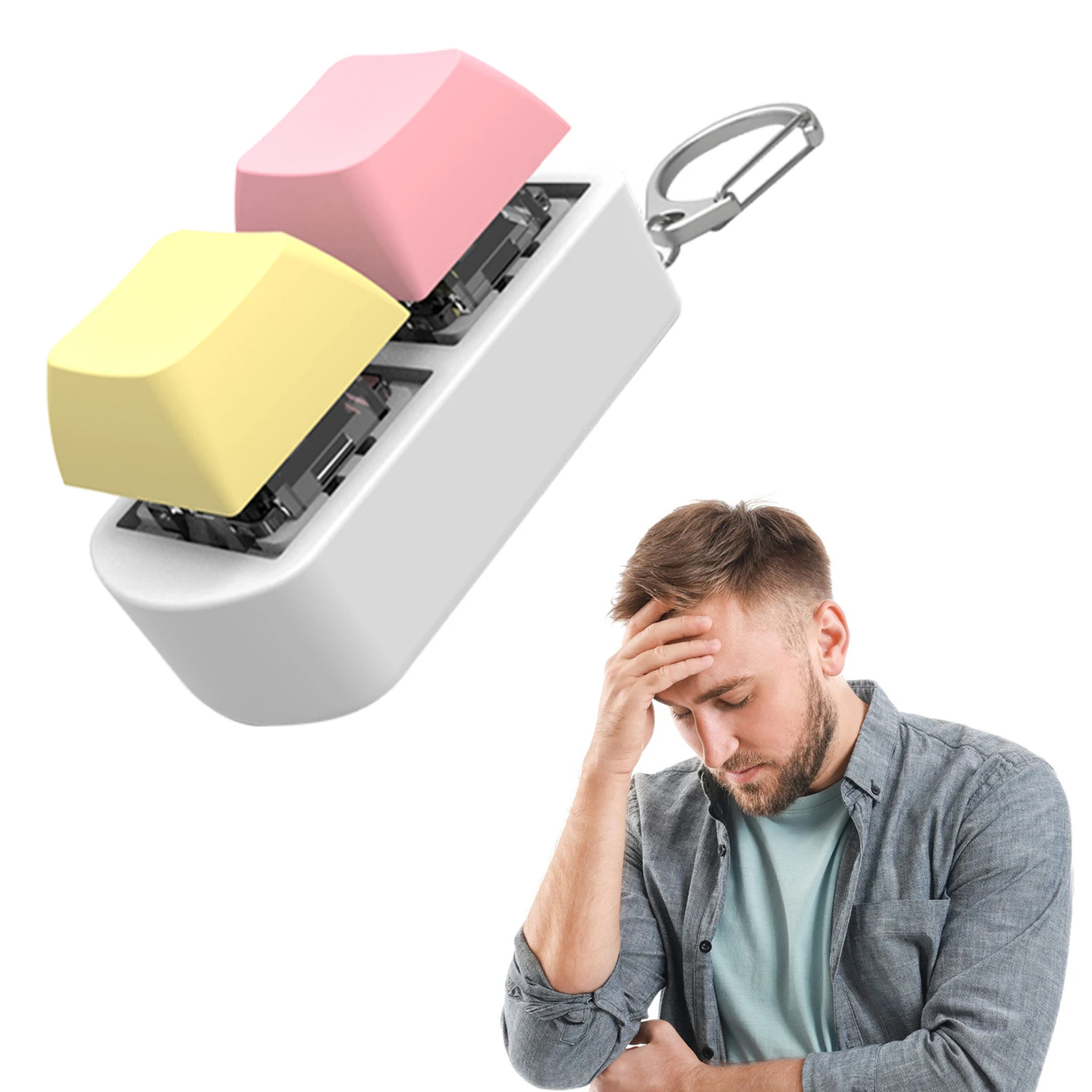 Keyboard Keys Toy Stress Relief DIY Finger Button Fidget Toys For Children Adults Party Gifts Keychain Keycap Anti-stress Toy sensory fidget toy,anti stress toy,fidget toy,finger sensory toy