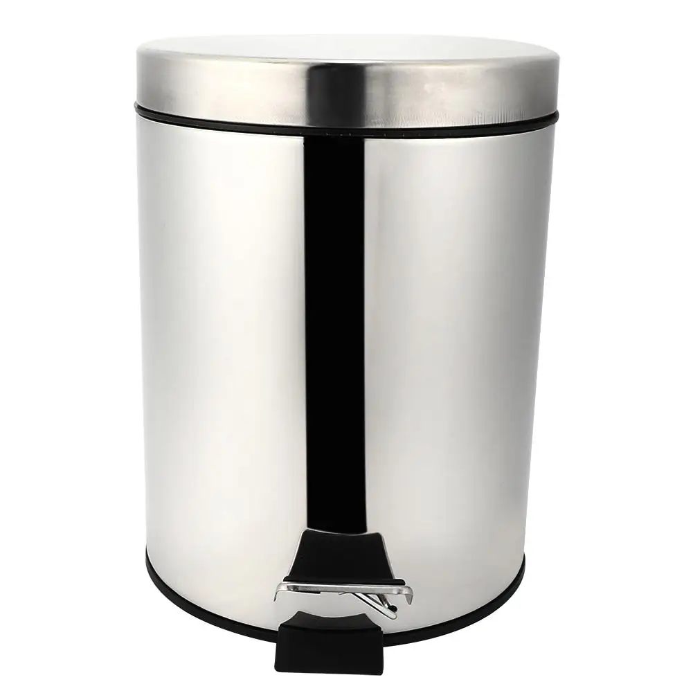 Stainless Steel Step Trash Can 3L/5L Home Dustbin Garbage Bin