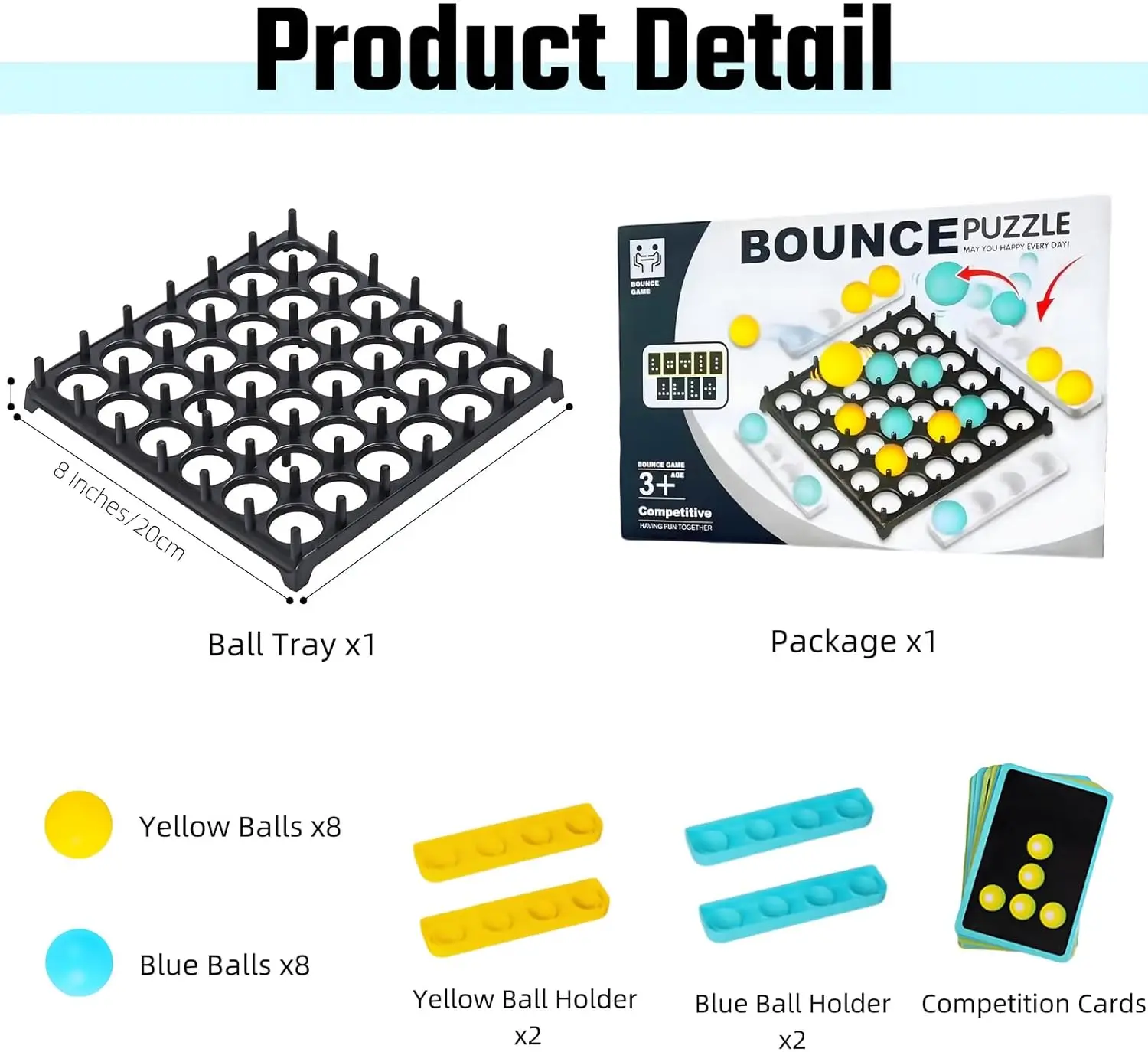 Bounce Ball Game Jumping Connect Ball Board Games Desktop Activate Battle Game Toy For Family Party Games Birthday Gift 6