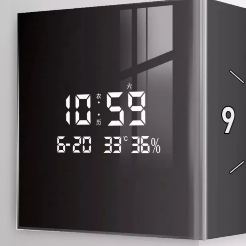 Luxury Creative Two-sided Living Room Wall Clock Modern Nordic Aesthetic Silent Corner Digital Wall Clocks Home Decoration 5