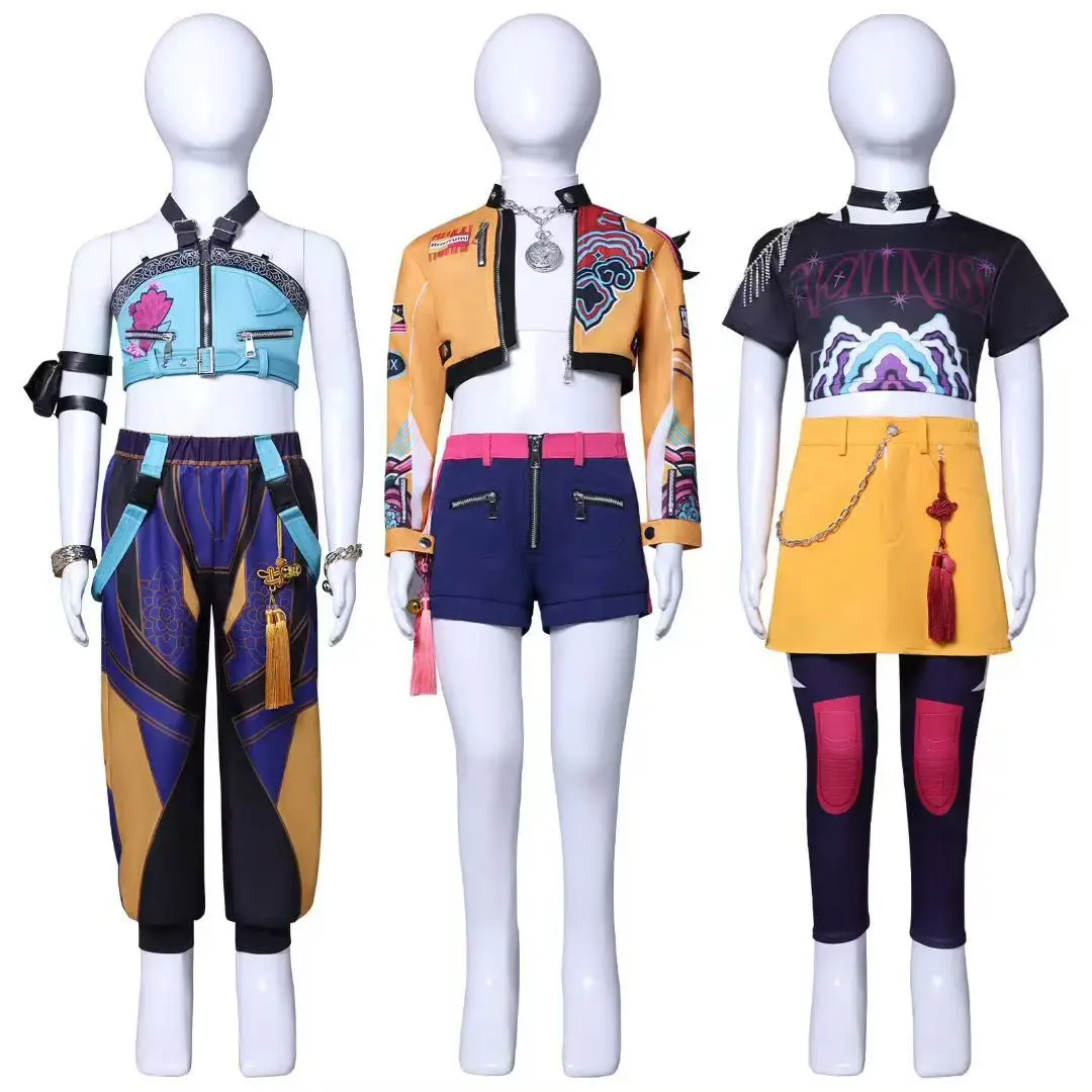LAFUFU Kpop - Disfraz De Cosplay Para Niñas, Conjunto Completo De Cosplay De K Pop, Disfraces Elegantes Para Halloween, Fiesta De Carnaval (juego 1, 140