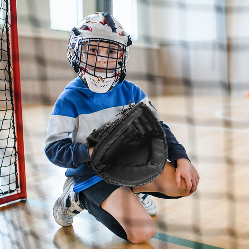 Baseball Mitt Wear-resistant Baseball Fielding Glove Softball Catcher PU Leather Catcher Mitt for Youth Adults Practice