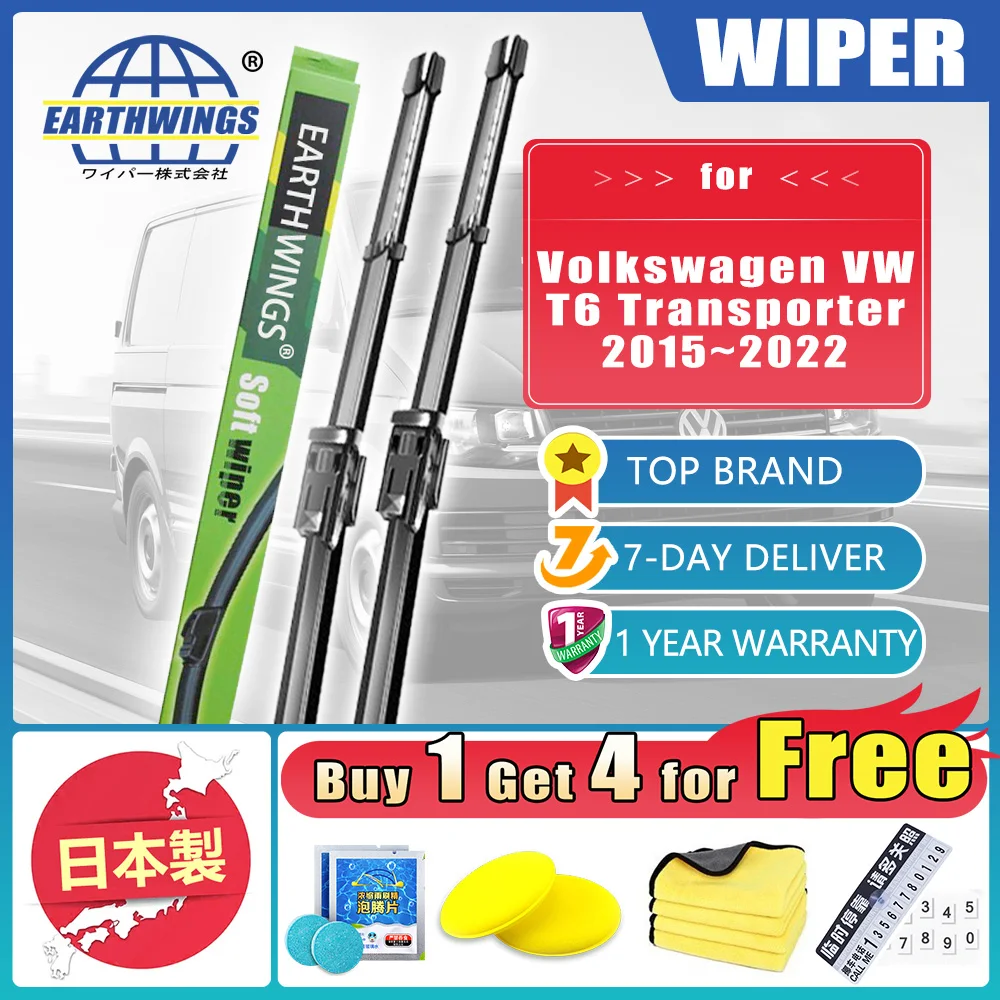 

For Volkswagen VW T6 Transporter 2015 2016 2017 2018 2019 2020 2021 2022 Car Front Wiper Blades Brushes Windscreen Accessories
