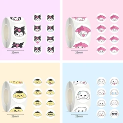 산리오 롤 스티커, 카와이 쿠로미 멜로디 만화 핸드북 도장 스티커, 노트북 물컵 낙서 스티커 장난감, 500 개, 신제품