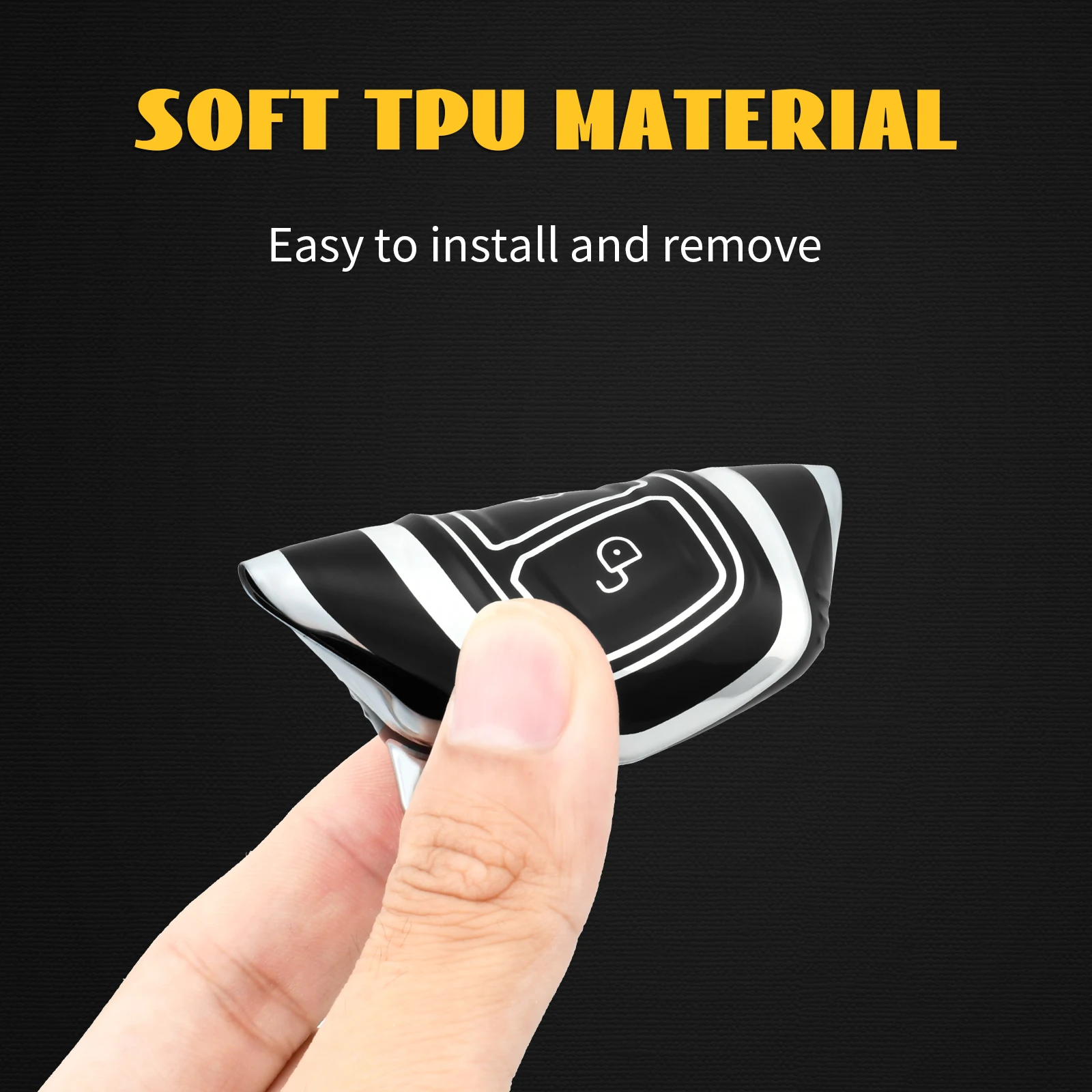 Key Case 3 Buttons Car Key Case for Ford C-Max Mondeo Kuga Fiesta Titanium Ford Focus 3 4 ST MK3 MK4 Key Fob Cover Case Bag