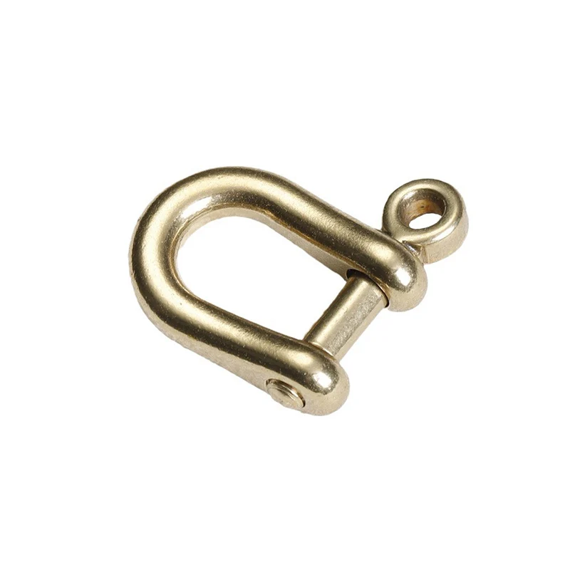 10pcs 황동 D 링 버클 분리형 버클 Carabiner 걸쇠 가죽 공예 가방 가죽 하드웨어 액세서리