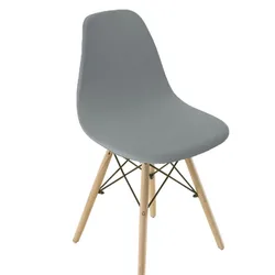 Stretchable Elastic Dining Chair Slipcover - Removable Furniture Protector (Grey)