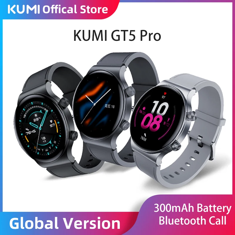 Мужские Смарт-часы KUMI GT5 Pro водонепроницаемые 1 32 дюйма с Bluetooth функцией звонков