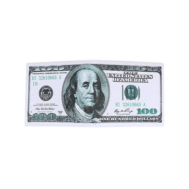 Chic PU Leather Dollar Wallet - Cute Novelty Gift for Kids, Teens, and Adults