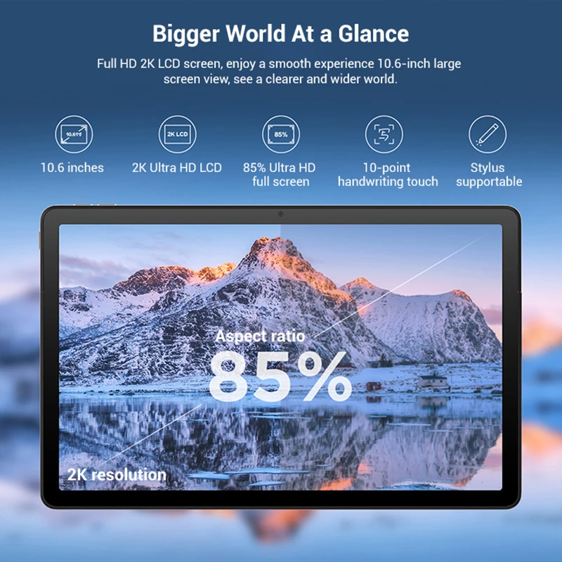 Original Lenovo Qitian K10 Pro Tablet 10.6" TB223FC Android 13 Tablet PC 4GB 128GB MediaTek G80 Pads 7700mAh Multi-language 2