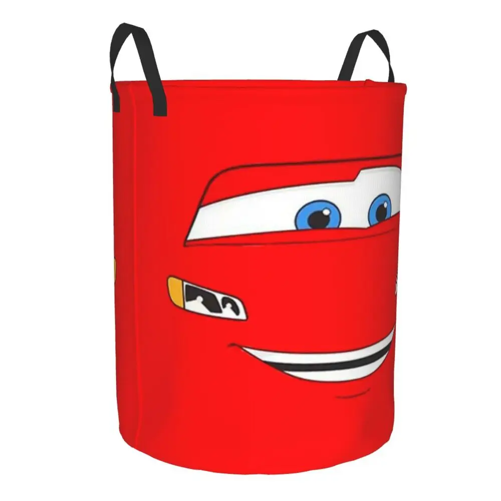 Description Picture 3 of itemCustomized Happy Cars Lightning McQueen Laundry Basket Foldable Large Capacity Clothes Storage Bin Cartoon Baby Hamper