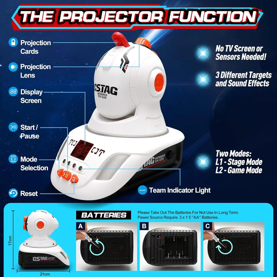 Infrared Laser Tag Projector Shooting Game for Kids