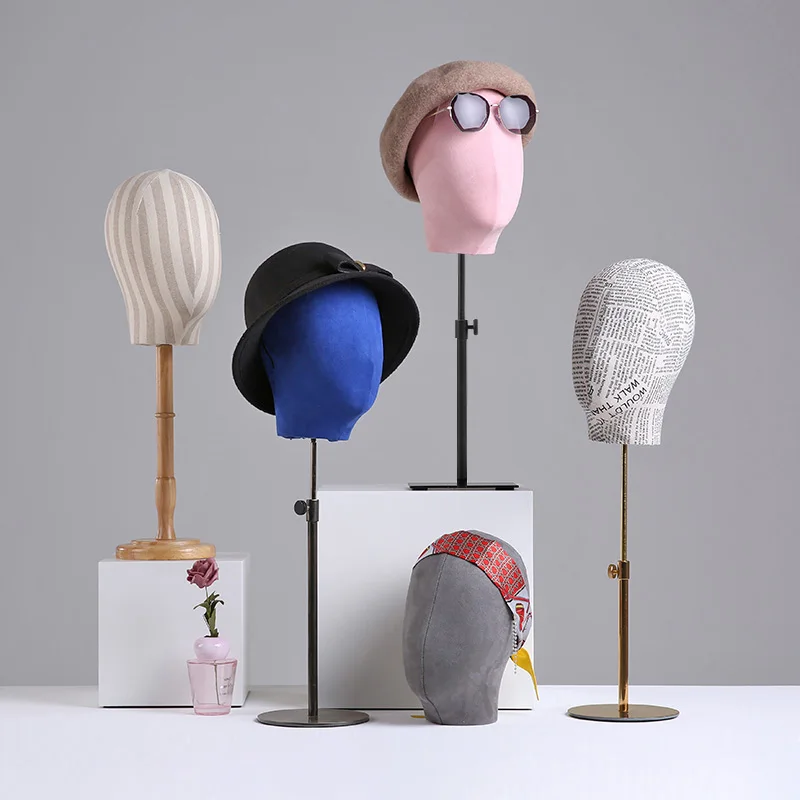 

Hot Sale! Fabric Cover Mannequin Head For Wigs and Hat Display