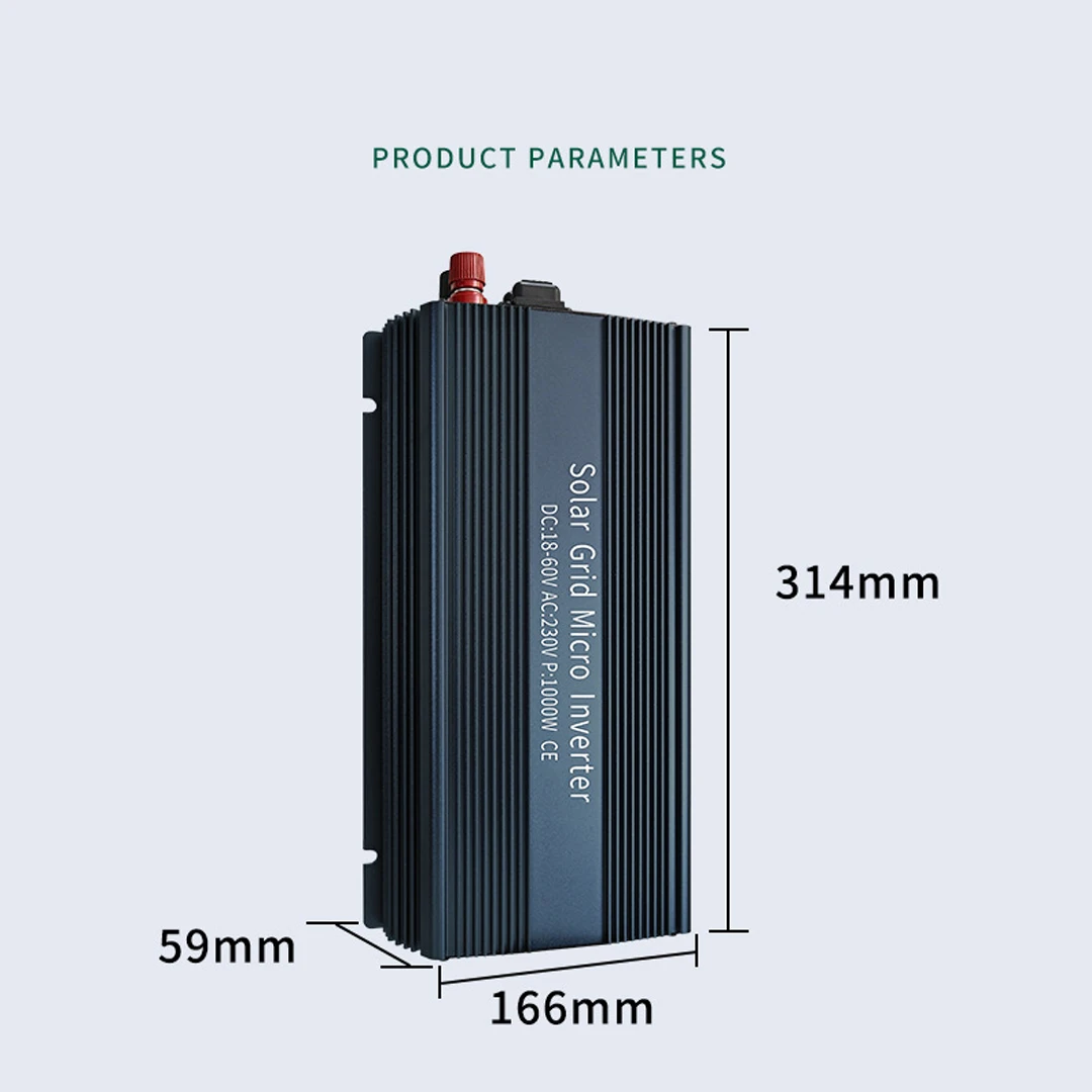 1000W 역류 방지 CT 그리드 연결형 인버터 18-60V 광전압 배터리 태양광 패널 범용 지원 맞춤 제작