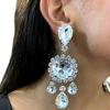 Stonefans Elegant Round Crystal Necklace Earrings Set Women Decoration Exaggerated Rhinestone Bridal Jewelry Sets Wedding Gift 4
