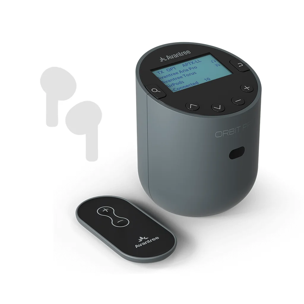 Avantree Orbit Pro - Long Range Bluetooth Audio Transmitter & Receiver for TV with 5.1 Remote Volume Control