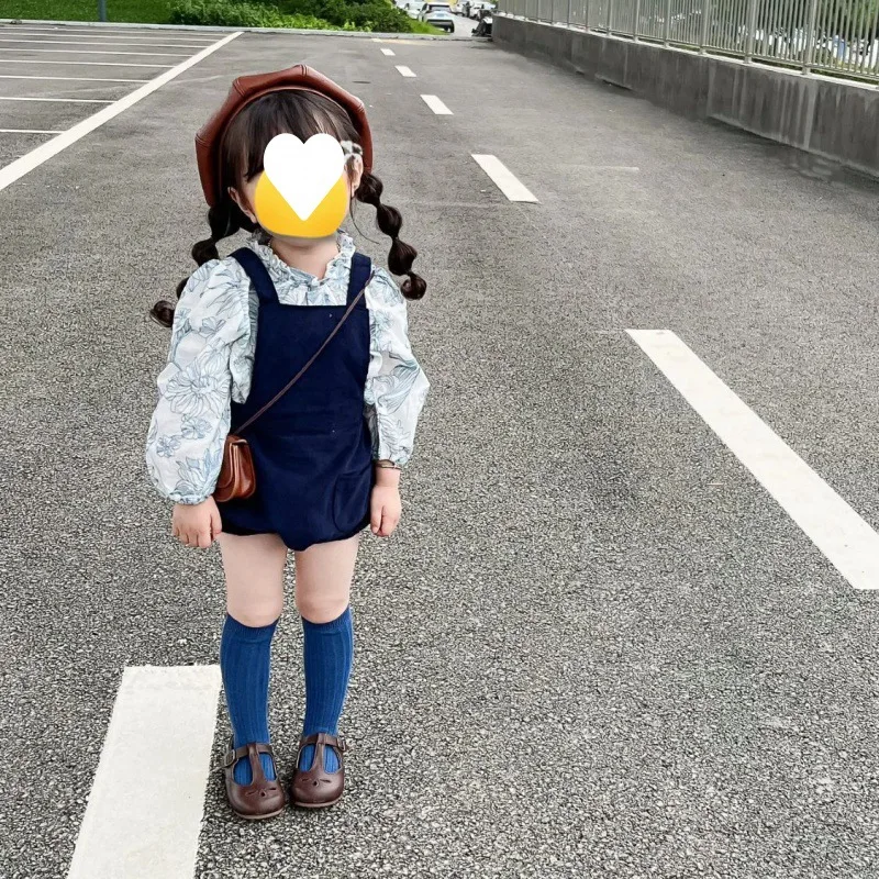 

Girls' Set Spring and Autumn 2023 New Children's Fashion Children's Wear Sling Pants Baby Autumn Two Piece Set
