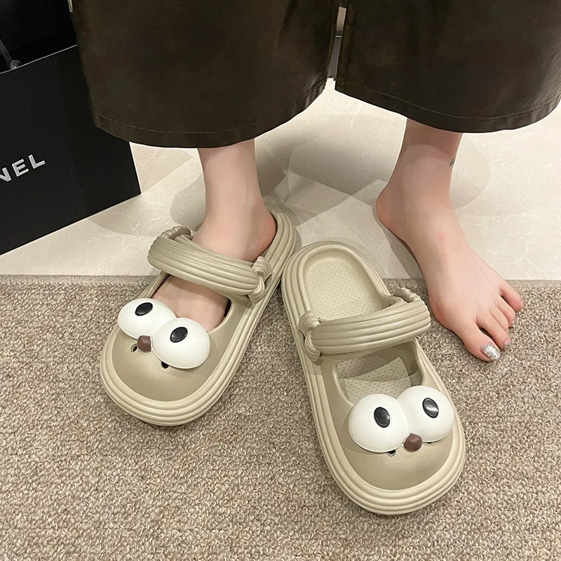 EVA Casual Slippers Women Flats Cute Cartoon Designer Shoes Girls Indoor Platform Sandals Ladies Fashion Summer Beach Slipper