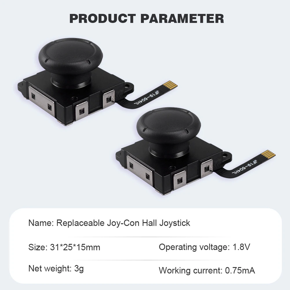 Gulikit Hall Sensing Joystick for JoyCon Replacement No Drifting Electromagnetic Stick for Switch/OLED/Lite Higher Sensitivity