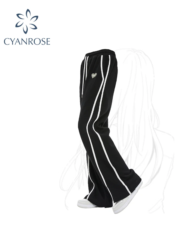 

Women Black Gothic Pants Y2k 2000s Oversize High Waist Baggy Trousers Harajuku Wide Leg Pants Jogger 90s Aesthetic Clothes 2024