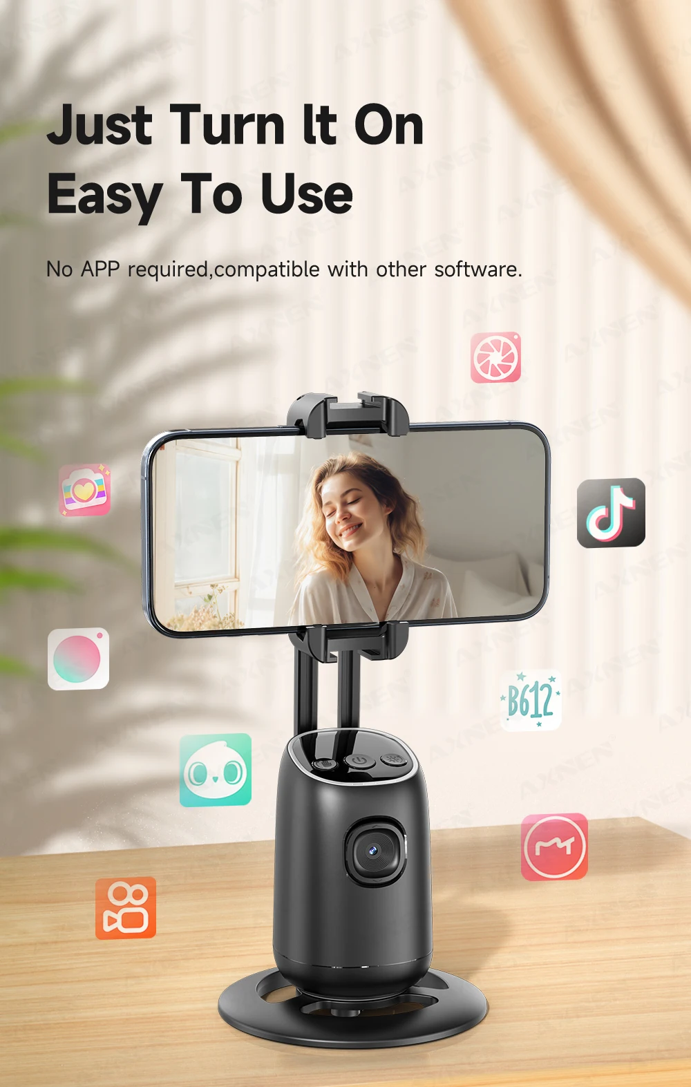 360°Rotating P05 AI Face Tracking Desktop Gimbal Stabilizer Intelligent Follow Shoot Gesture Control