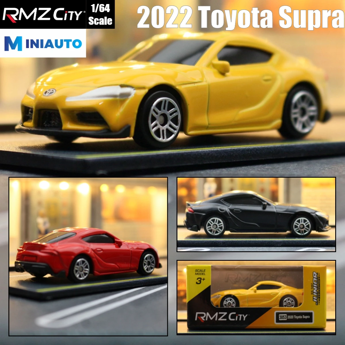 1/64 TOYOTA Supra, 1:64 Diecast Super Sport Toy Car Model 3” Hot Wheels Miniature, Zinc Alloy Metal Gift For Boys Children Kid