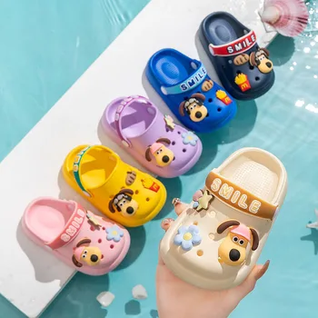 Children Garden Clogs Shoes Boys Girls Beach Sandal Kids Lightweight Breathable Cute Cartoon Slip Baby Slippers
