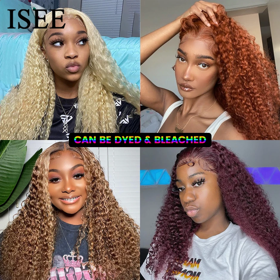 ISEE HAIR Brazilian Kinky Curly Hair Remy Human Hair Weave Bundles Natural Color Can Order 1/3/4 Bundles Curly Hair Extensions images - 6