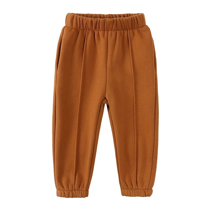 Autumn Winter Kids Hoodies Set Solid Color Sweatshirt Pants