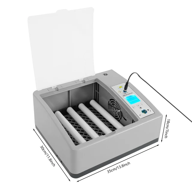 Dual Power Supply Design 16-Egg Incubator with Clear Flip Lid and Temperature Control Fits Hatching Fledging and Raising Chicks