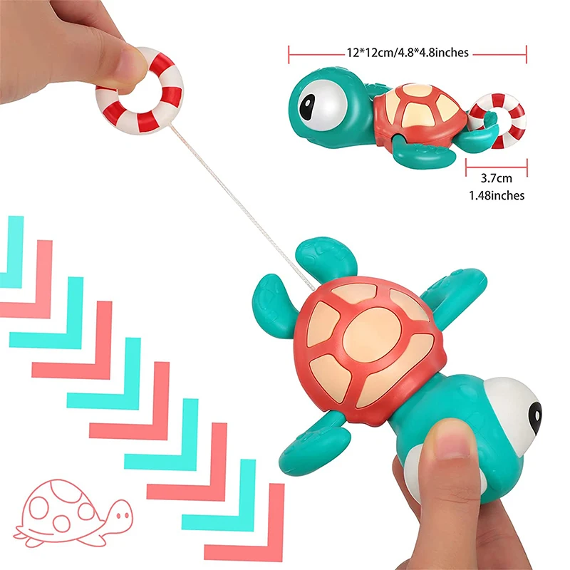 Jouet de bain pour bébé, tortue de mer, mignon, surf, natation, castor,  baignoire mécanique, pas de batterie nécessaire pour les tout-petits -  AliExpress