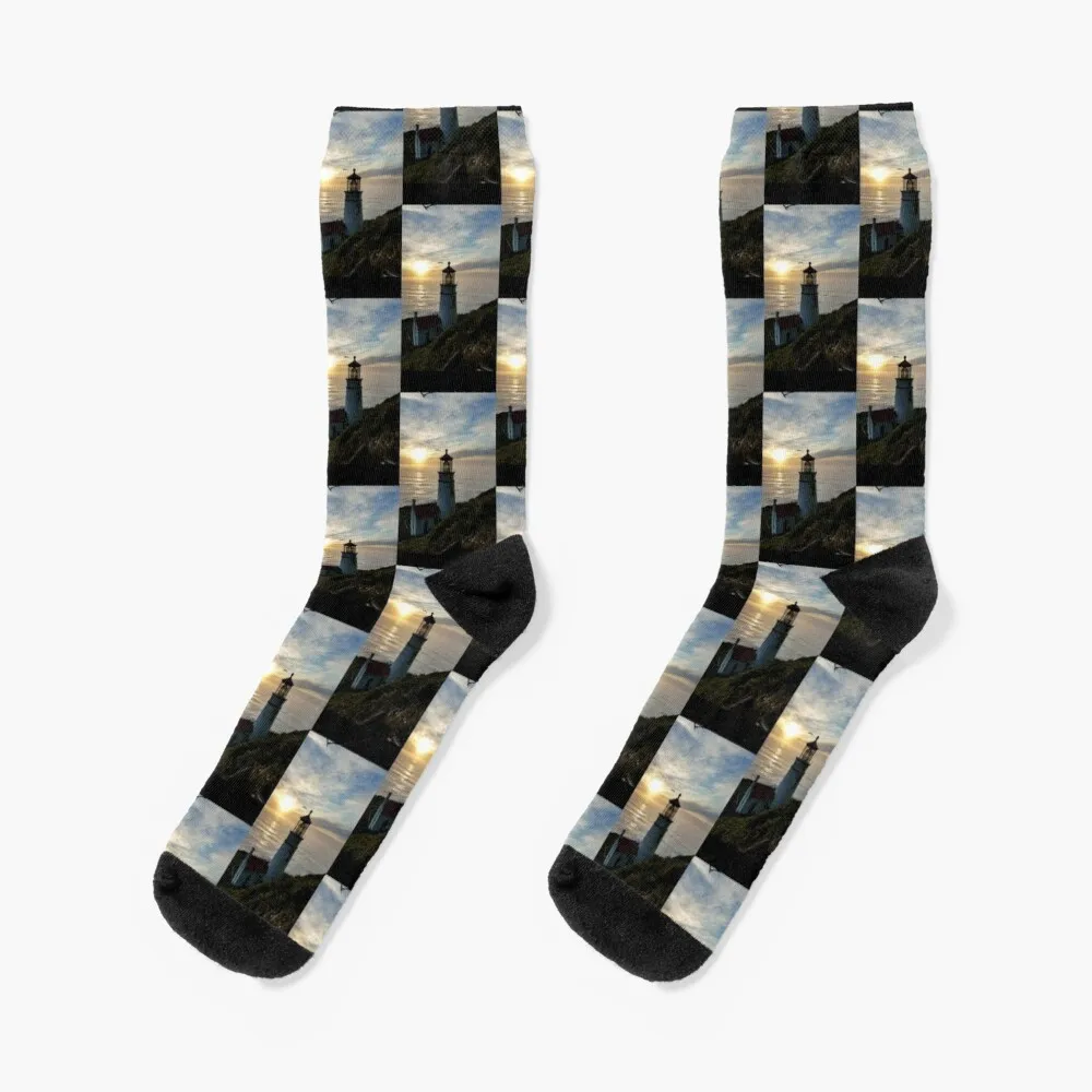 

Sunset Heceta Head LighthouseSocks Basketball Socks Sport Socks Men